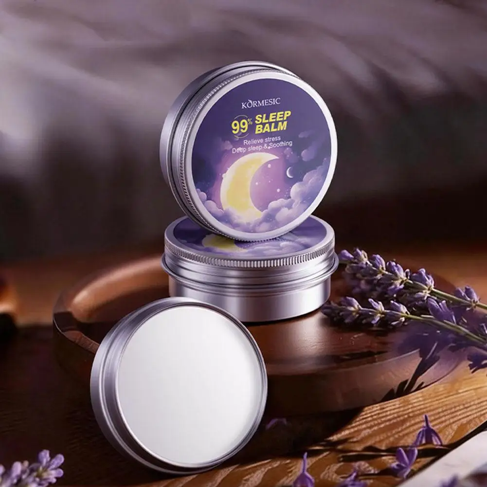 Lavender Sleep Balm, 15g Solid Aromatherapy Balm for Bedtime Relaxation, Portable Soothing Fragrance Balm for Travel and Home