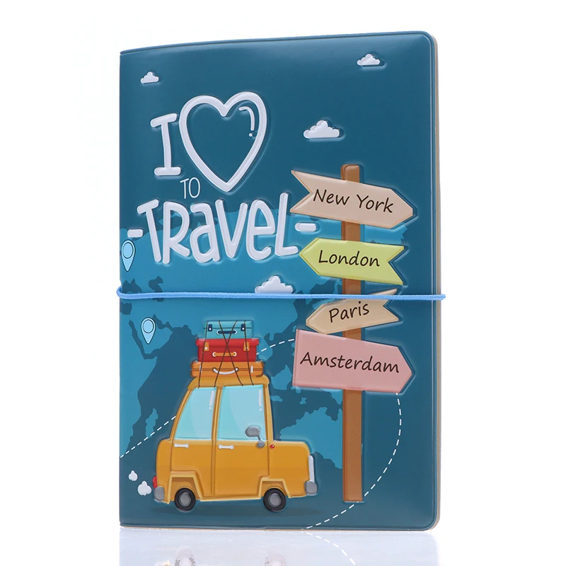 Cute Travel Accessories Passport Holder Leather Men WomenTravel Passport Cover Case Card ID Holders