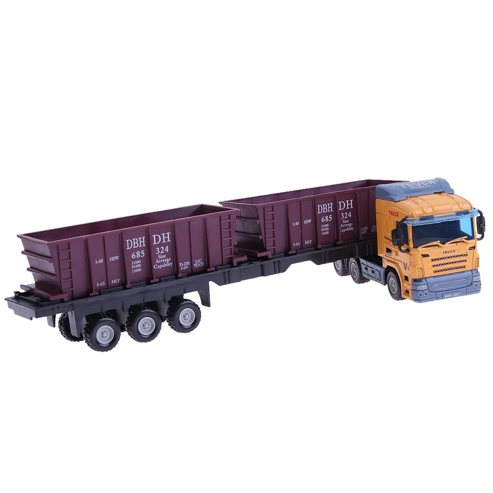 1:48 운송 컨테이너 트럭 창의적 시뮬레이션 트럭 장난감 합금 트럭 모델 배달 트럭 생일 선물용