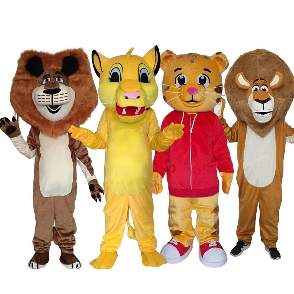 

Brown Lion Mascot Costume Birthday Party Halloween Carnival Cosplay Party Props Accessories
