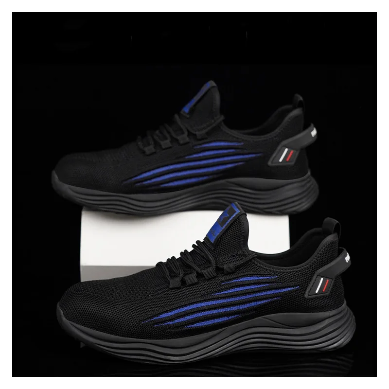 

Мужская мода, дышащие стальные носки, рабочая обувь, летние защитные ботинки с воздушной сеткой, рабочие защитные кроссовки, защитная обувь