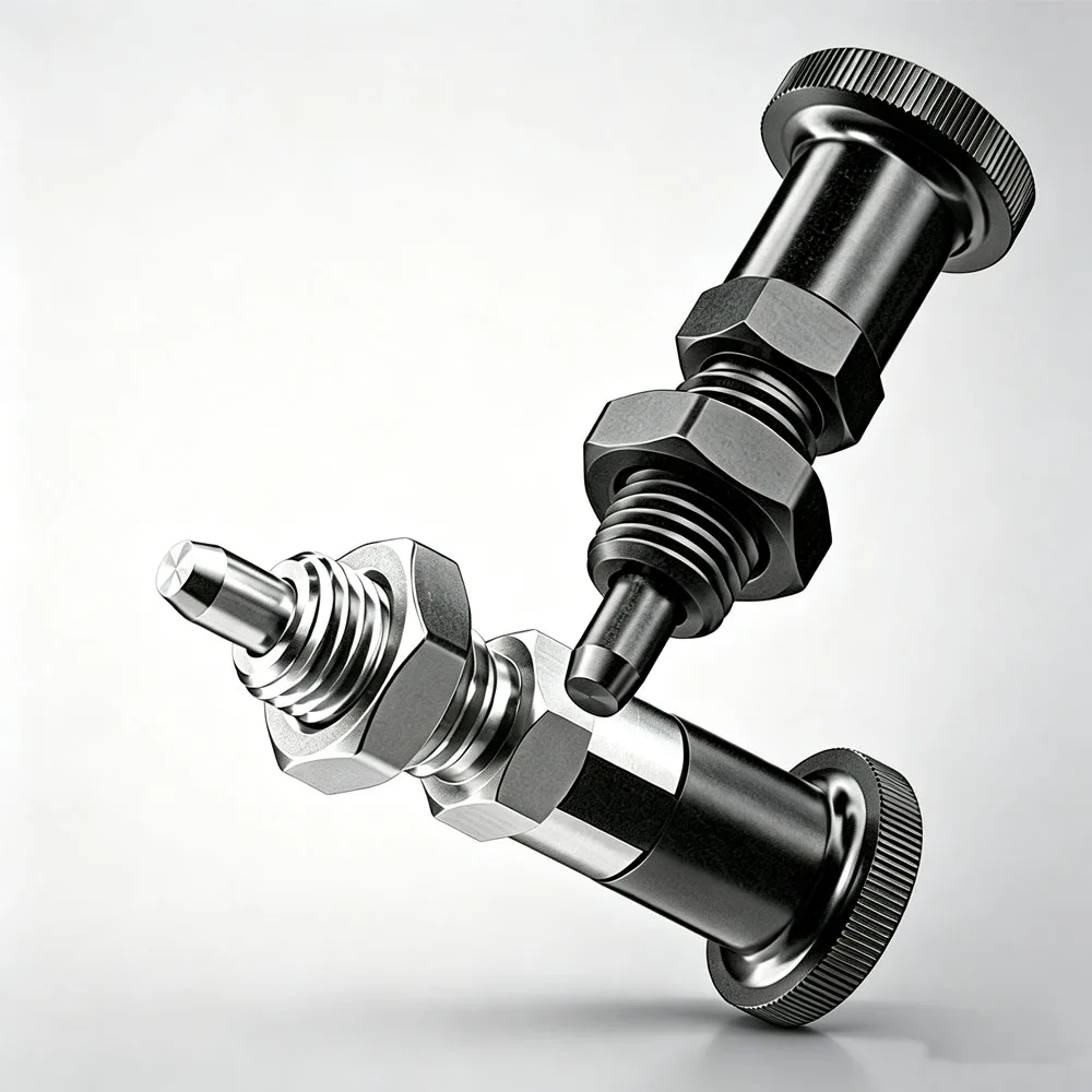Tapered Self‑Locking Indexing Plunger Spring Loaded With Knob Auto Return Carbon Steel 304 Stainless Steel M6 To M16