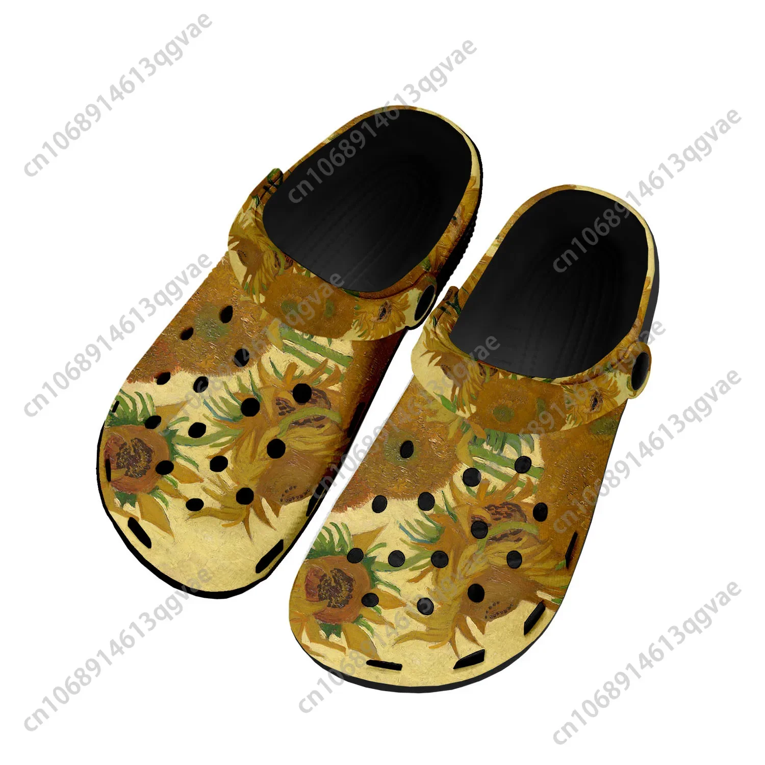 

Van Gogh Oil Painting Sunflower Home Clogs Custom Water Shoes Mens Womens Teenager Shoe Garden Breathable Beach Hole Slippers