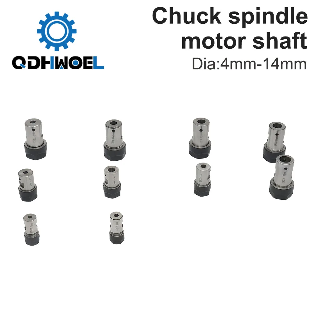 1PC ER11 ER16 ER20 Chuck Spindle Motor Shaft Extension Rod 4mm 5mm 6mm 6.35mm 8mm 10mm 12mm 14mm Spindle Cutter Rod Holder Inner