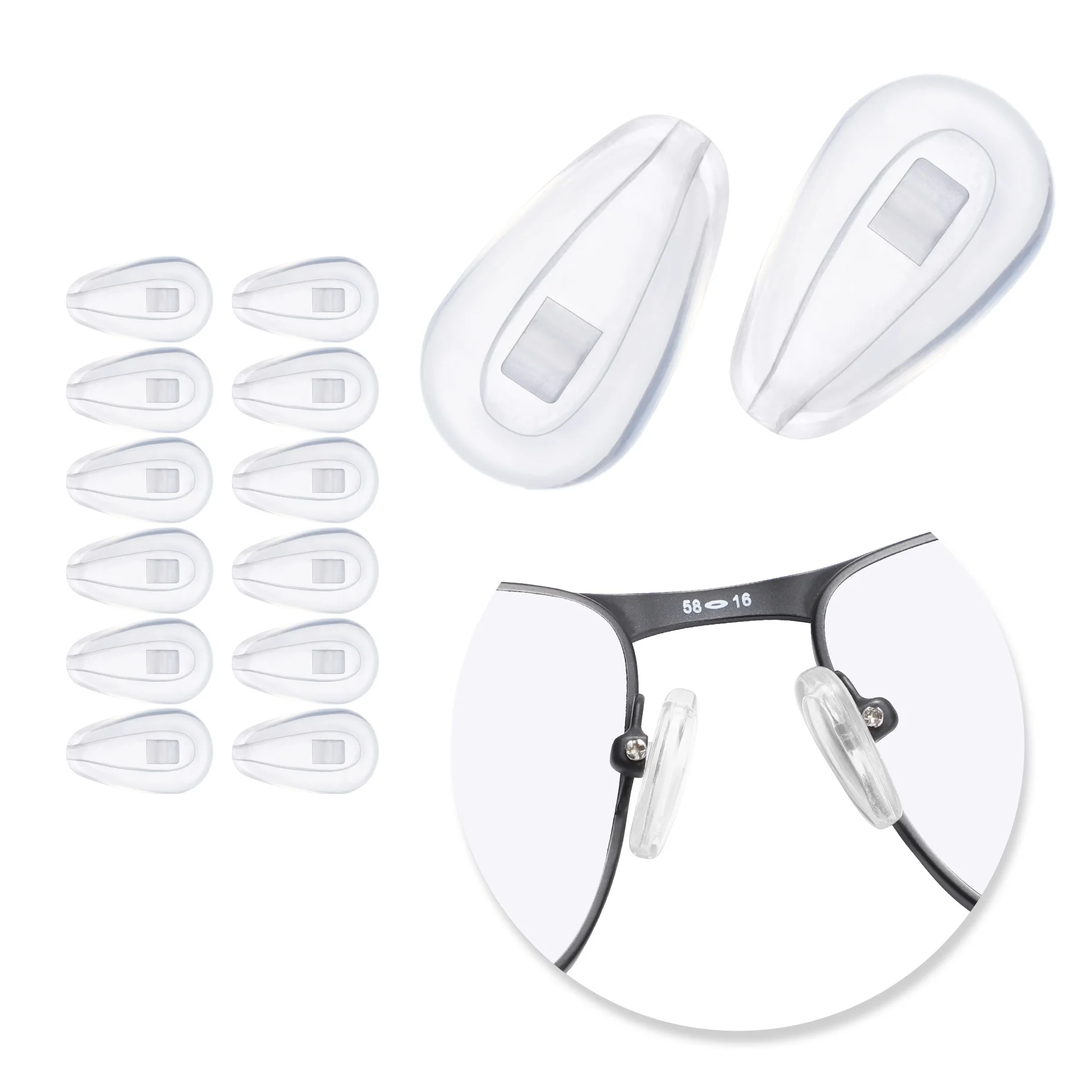 

Glintbay Silicone Rubber Replacement Nosepads for Prada- PR 54TV-55 & PR 54WS & PR 55WV-51/53 & PR 55ZV-57 Sunglasses