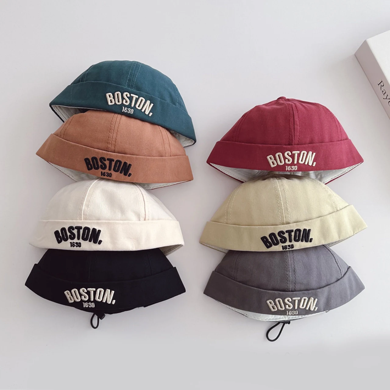 الرجعية رسالة مطرزة الاطفال Brimless قبعة بلون الهيب هوب قبة البطيخ قبعات للأطفال بنين بنات قابل للتعديل دوكر كاب