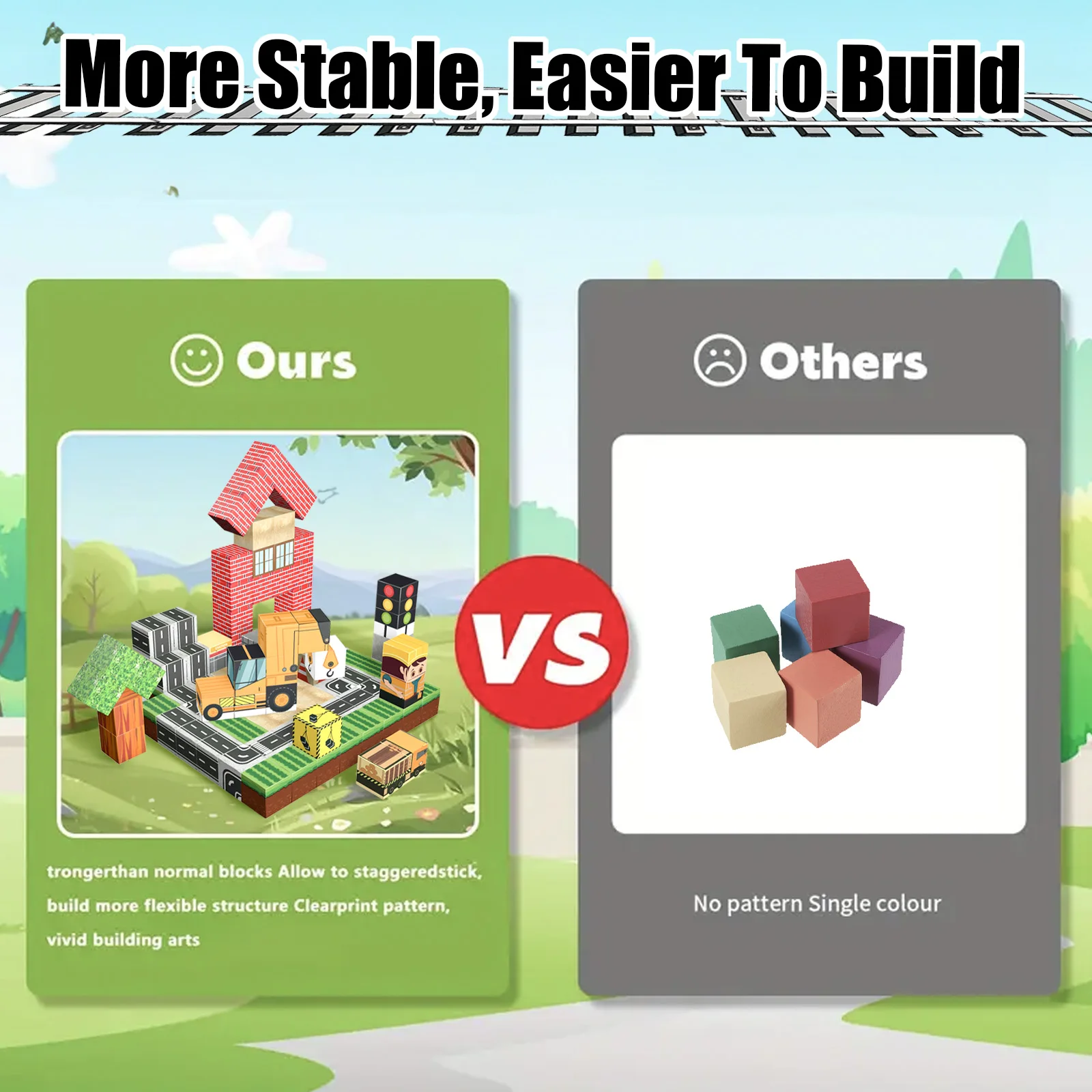 Conjunto de blocos de construção magnéticos de 103 peças-brinquedos de haste de cidade de construção para crianças, kit de engenharia educacional com carros e sinais, criar