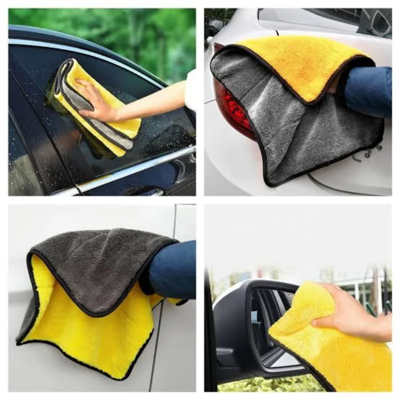 Microfiber Car Cleaning Towels Soft Thicken Quick Drying Cloth Wiping Rag Windows Mirror Wash Cloths Household Clean Towel Tools