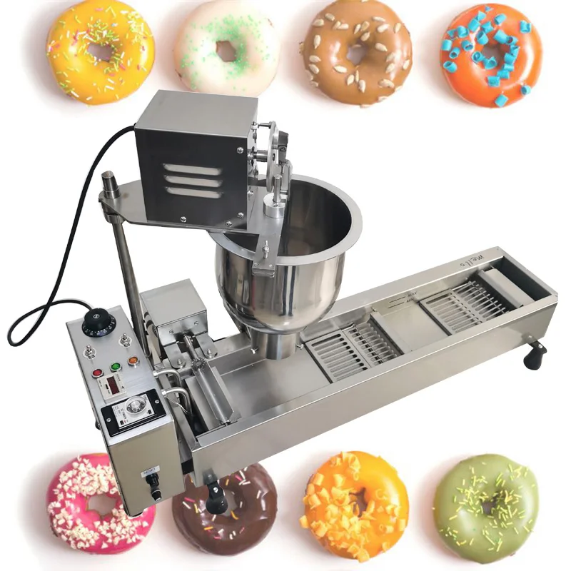 Commercial Donut Fryer Doughnuts Maker Machine Stainless Steel Kitchen Cooking Appliances With 3 Molds