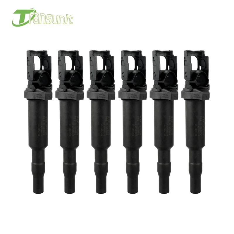 

6 PCS Ignition Coils For Bosch 0221504470 FIT BMW 12138616153 325 530 535 X3 12138616153 12137594596 12137571643 C1795 C1826