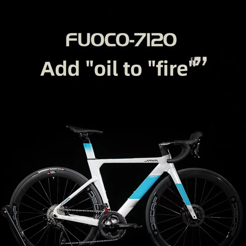 

Carbon fiber road bike 24 variable speed road bike oil disc brake bend handle racing men and women FUOCO TOP