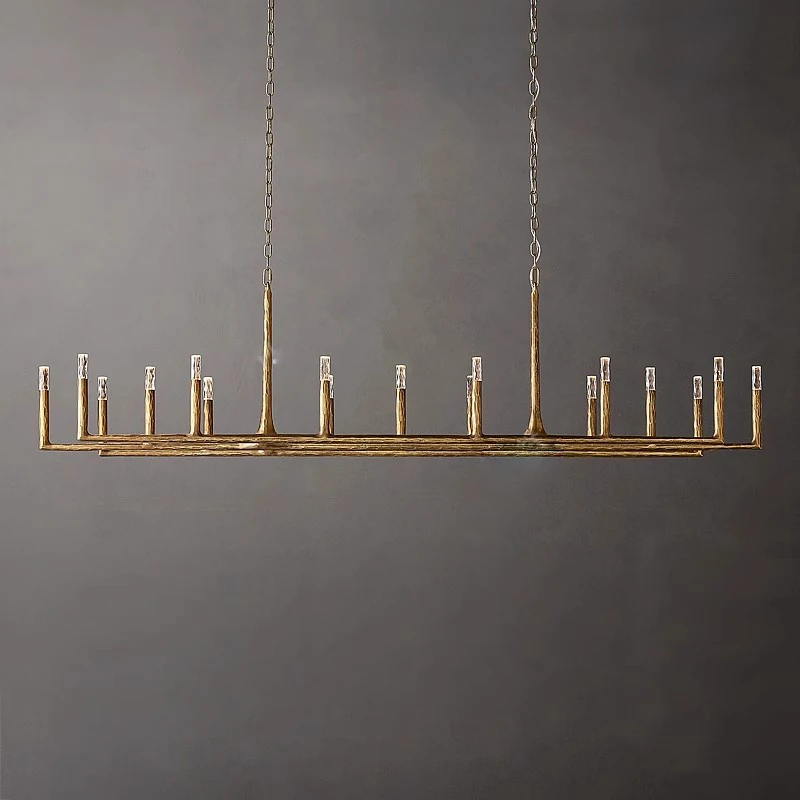 2025 New Crystal Ceiling Suspension Chandelier, All Copper Gold/Celluloid Lustre, Dimmable, For Dining Room Home interior light