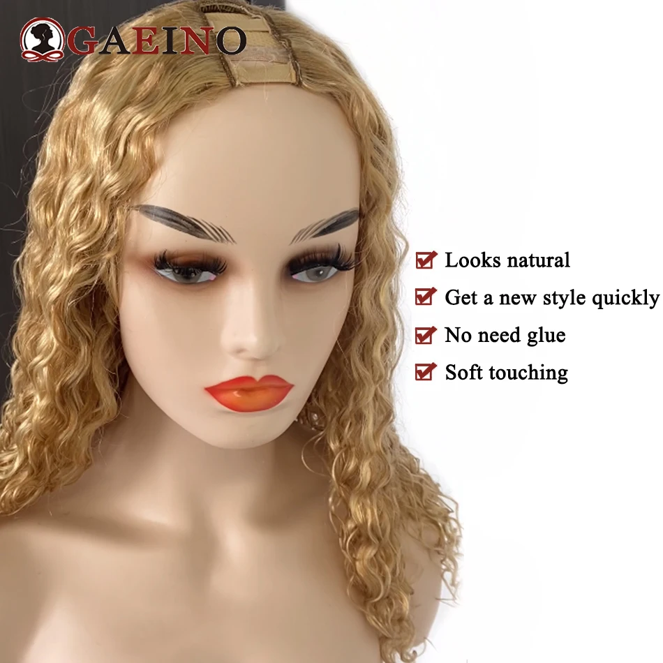 U parte água onda cabelo peruca para mulheres, 180 densidade, cabelo humano real, sem deixar de fora, glueless, 14-28in, P27-613 #