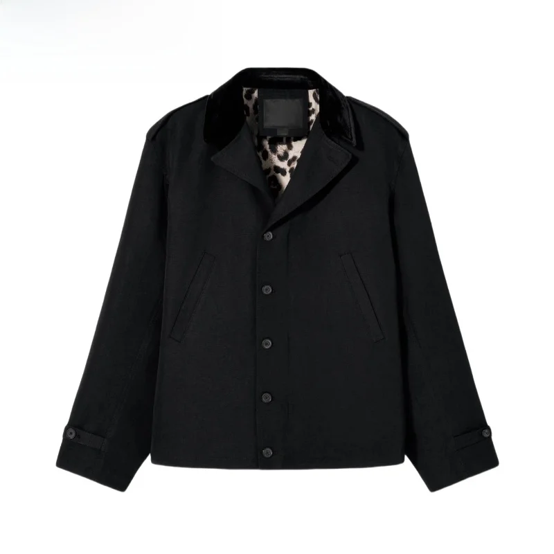 

Loose Fit Long Sve Jaet Women's Casual Sle Windproof Coat Velvet Surface Turn-down Collar Outerwear for Autumn 2025