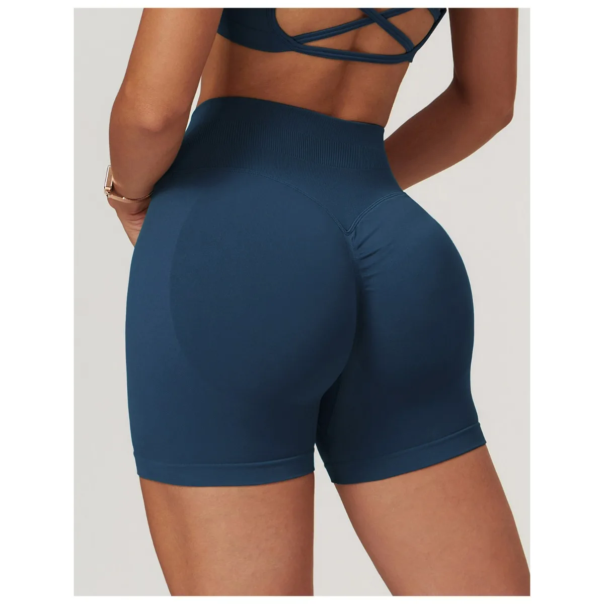 

Women's Workout Shorts Seamless Scrunch High Waisted Booty Biker Short Gym Running Yoga Pants Summer