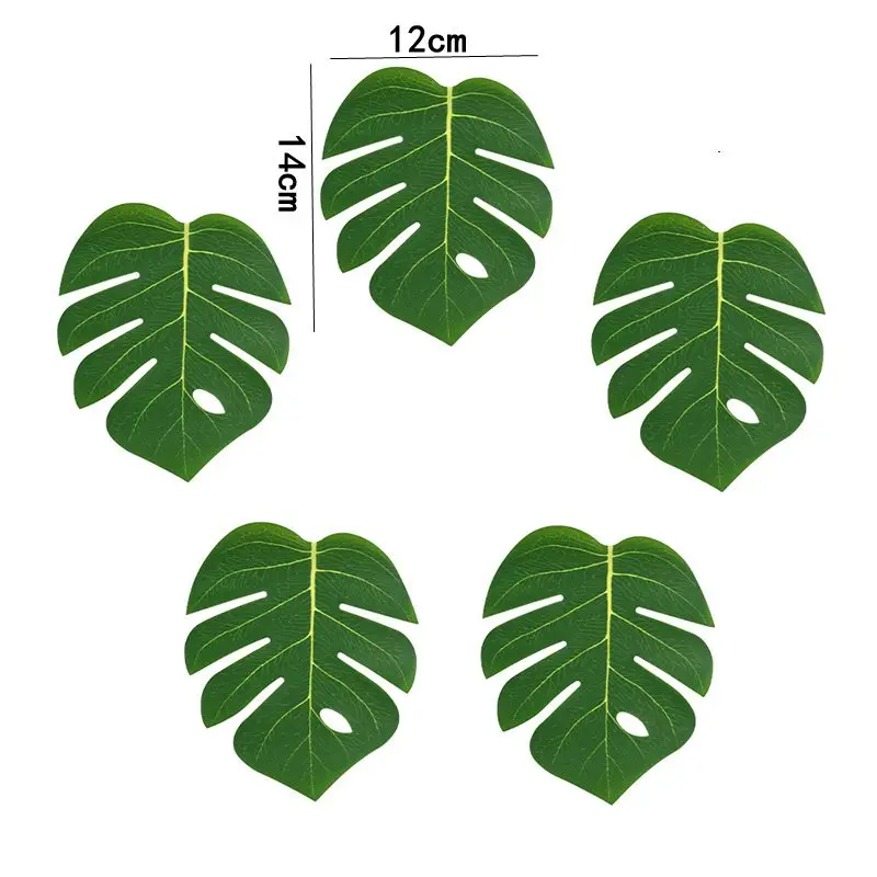 10 Stück/Set Künstliche Tropische Palmblätter Gefälschte Hibiskusblüten für Strandtisch-Dekoration Hawaiianische Party Hochzeitsdekoration Geschenk – Detail 13