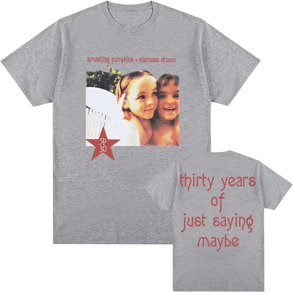 تي شيرت Siamese Dream للذكرى الثلاثين تي شيرت The Smashing Pumpkins Rock Band تي شيرت صيفي ناعم ملابس جرافيك #4