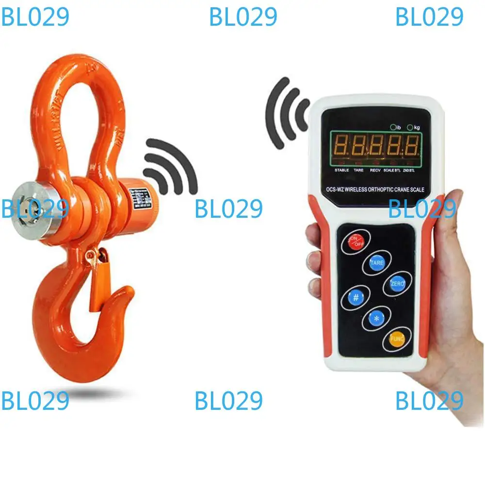 3000KG Wireless Electronic Digital Crane Scale Heavy Duty Industrial Hanging Scale with Handheld Meter 3T
