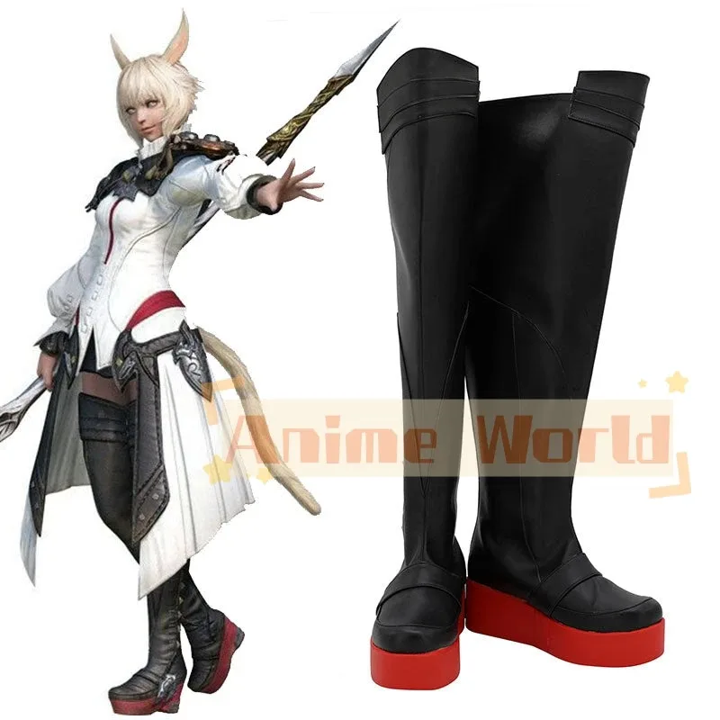 

Final Fantasy XIV Y'shtola Rhul Master Matoya Heavensward Черные туфли Сапоги для косплея