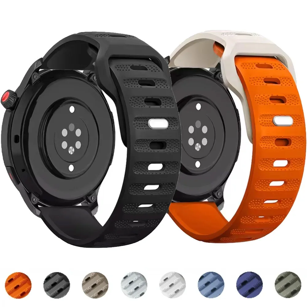 20mm 22mm Silicone Watch Band for Samsung Galaxy Watch 7 6 5 4 Huawei Watch 5 GT6-5-4 46mm Bracelet Wristband Amazfit Balance 2