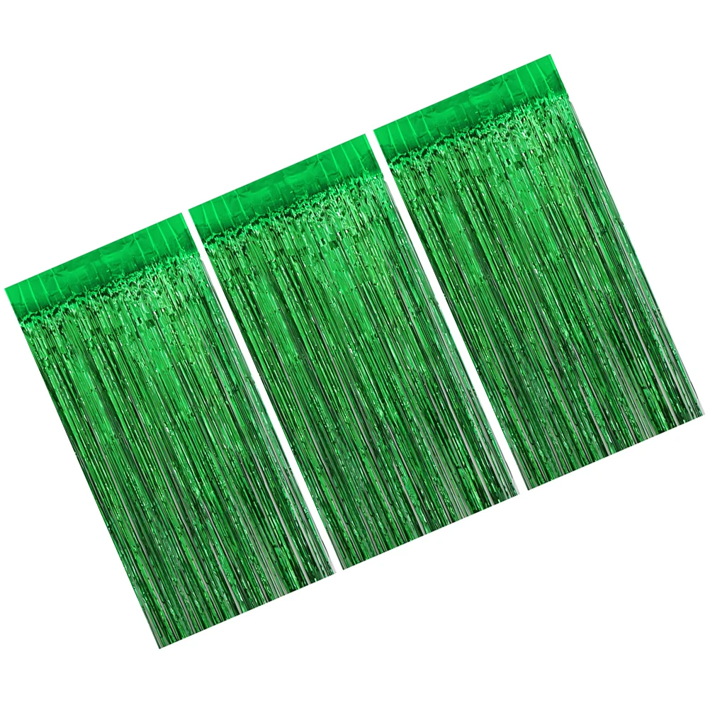 

3pcs Decoration High-Quality Plastic Foil Fringe Backdrop Photo Background Party Backdrop Tinsel Curtain St.