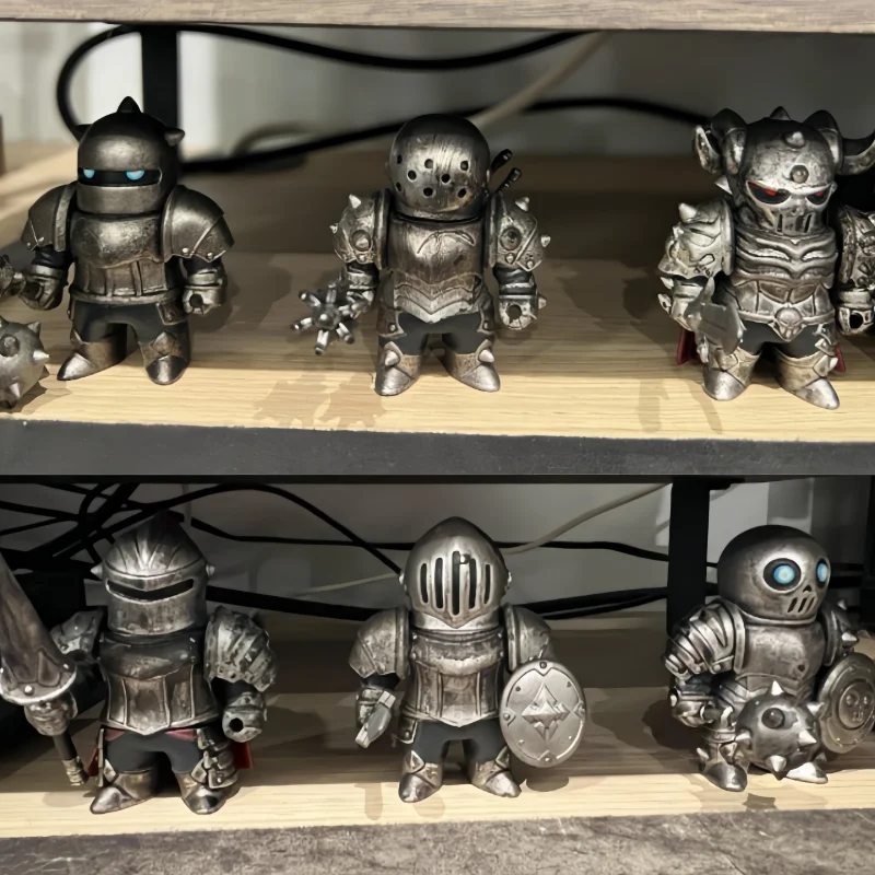 

Hma Exclusive Legion Chibi Armored Samurai Silver Version Figures Metallic Weapons Assembly Desktop Decoration Collectible Kits