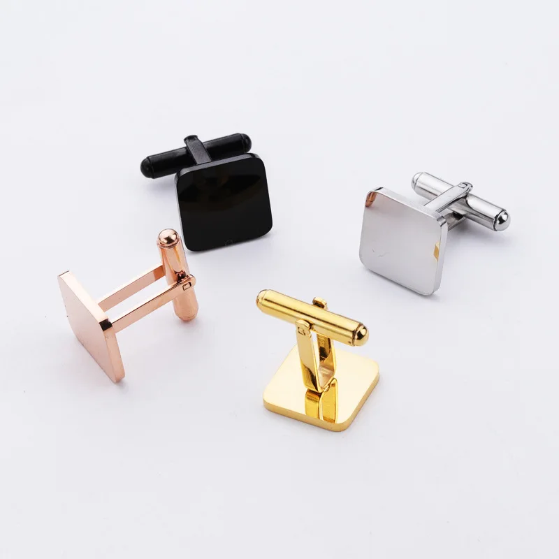 10Pcs/Lot High Quality 15mm 20mm Round Cufflinks Stainless Steel Mirror Polish Blank Cufflinks For DIY Jewelry Making