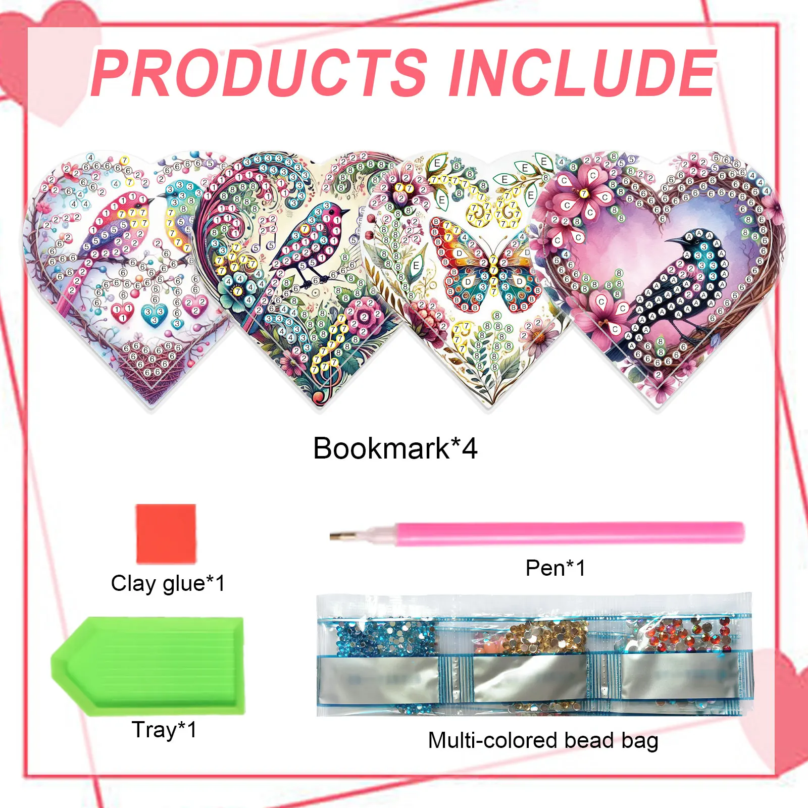 4 Stück Diamant-Malerei, herzf – Art Craft Kit Bewertung und Preis