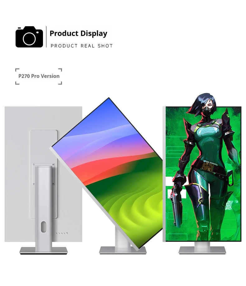 شاشة ألعاب 27 بوصة 4K 180 هرتز 1 مللي ثانية IPS مع FHD 360 هرتز، Adobe RGB 93%، مكبرات صوت مدمجة مع شاشة عرض كمبيوتر بجسم معدني