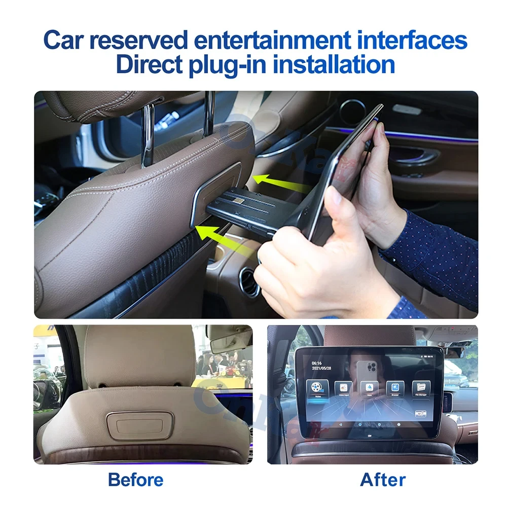 11.6 Inch Android Headrest Car Monitor Touch Screen TV Multimedia Player For Mercedes Benz GLE GLS GLC W204 W211 W245 S320 S550