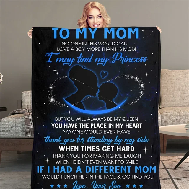 

Фланелевое Флисовое одеяло для матери, подарочное покрывало для дивана, гостиной, Рождества, Дня благодарения, сына матери