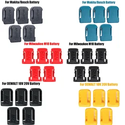 5PCS New Battery Storage Rack Holder Case For Makita/Bosch/DEWALT/Milwaukee 18V Lithium Battery Wall Mount Fixing Devices