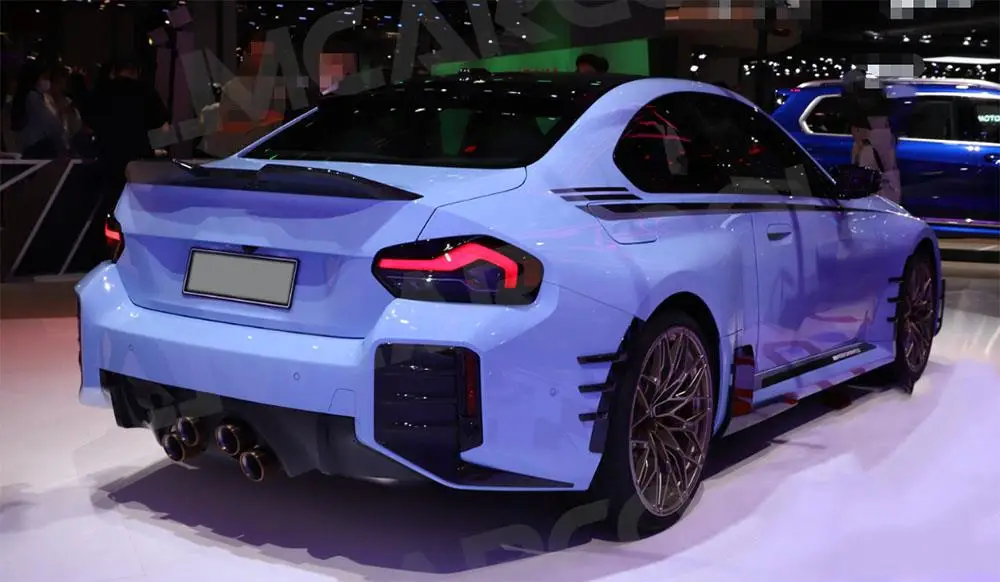 JMCARCOOL ألياف الكربون الناشر الخلفي حافة مصد السيارة الفاصل المخرج الأوسط لسيارات BMW M2 G87 2023 + Bodykits