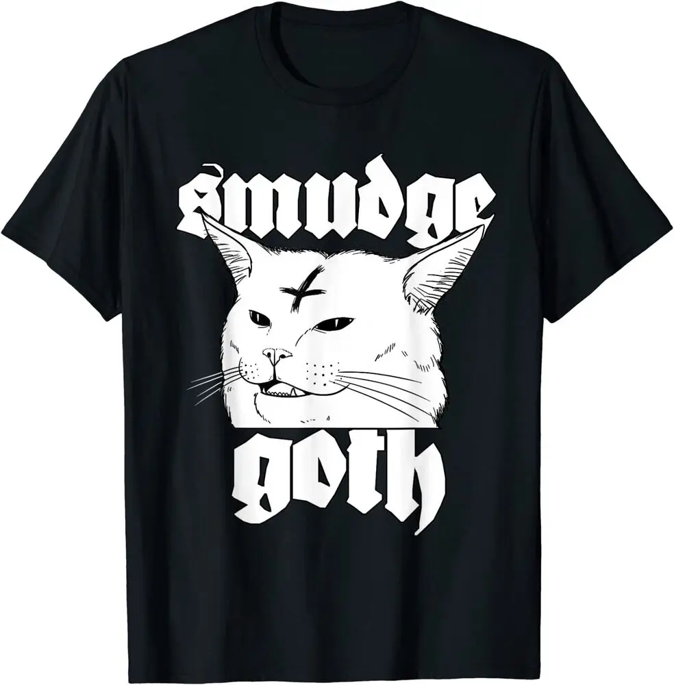 Blackcraft Cute Cat Death Metals Smudge Goth Funny T-Shirt Anime T-shirts Y2K Tops New Arrival Unisex Summer