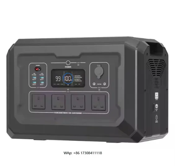 Portable 2500W 2048WH Pure Sine Wave Controller Solar Power Station Generator for Home Emergency Backup/Outdoor Camping