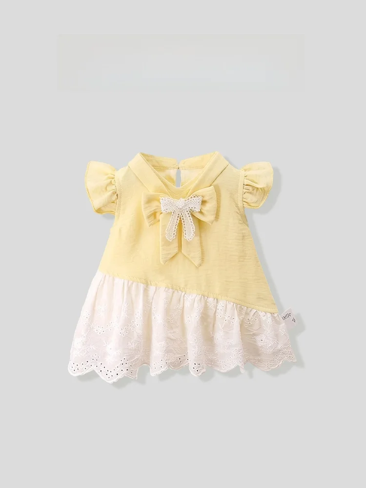 robe-d'ete-style-princesse-pour-filles-en-dentelle-avec-nœud-manches-volantees-tissu-doux-pour-usage-quotidien