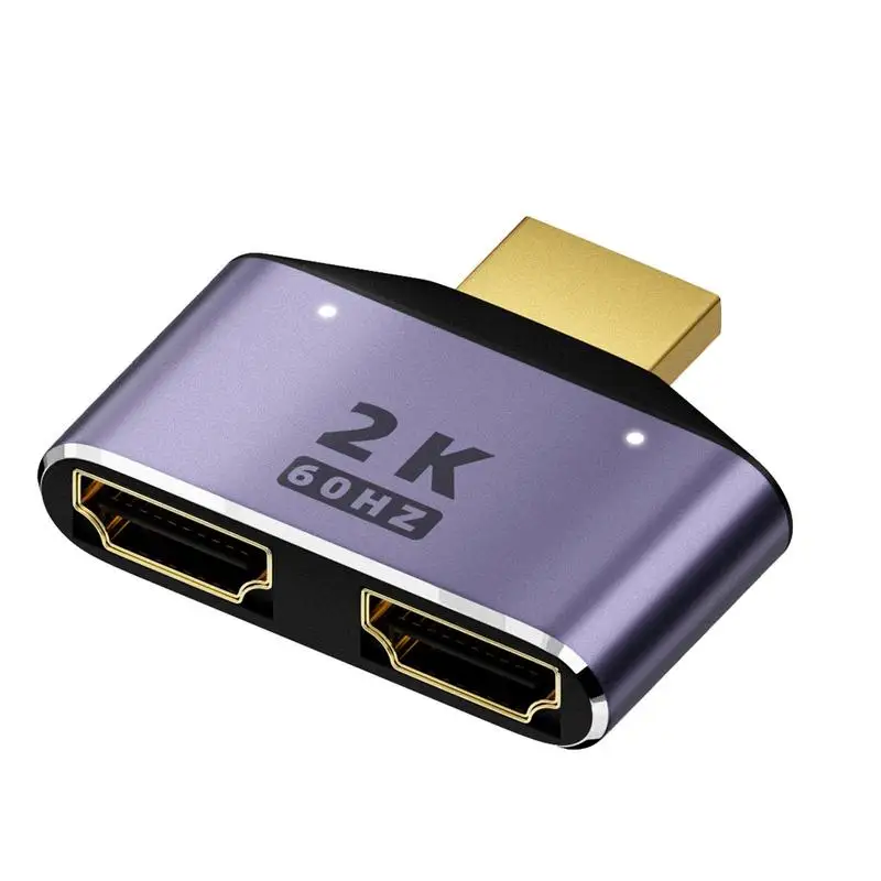 FORHDMI to Dual FORHDMI Adapter HD 2K Computer Output Adapter 1 to 2 FORHDMIMale to Two FORHDMI Female Dual Use Adapter Splitter