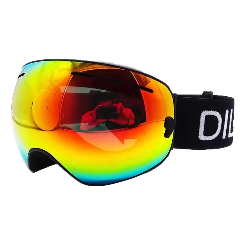 Gafas de esquí esféricas para hombres, mujeres y jóvenes, gafas de nieve y Snowboard, protección UV 100%