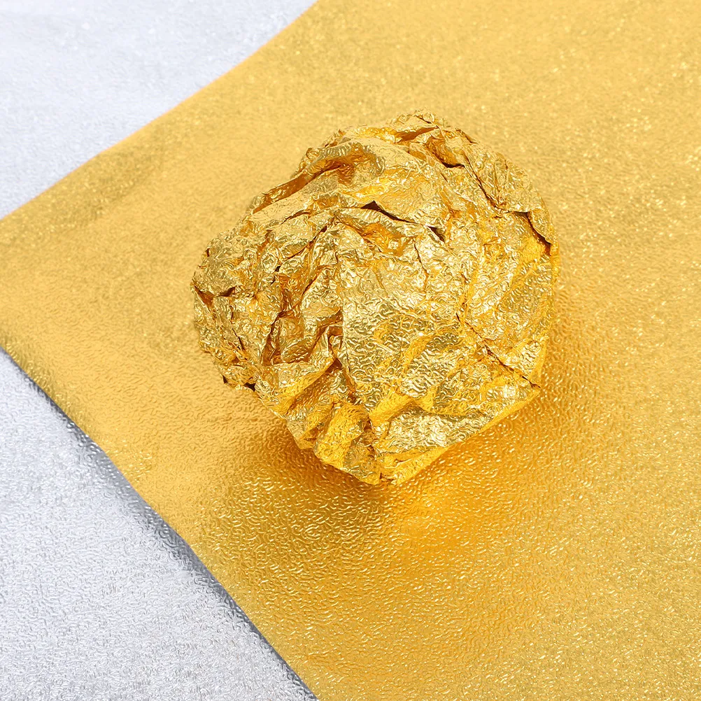

100Pcs Square Tin Foil Wrappers Orange Peel Texture Candy Wrappers for Chocolate Caramel Packaging Aluminum Foil Sheets