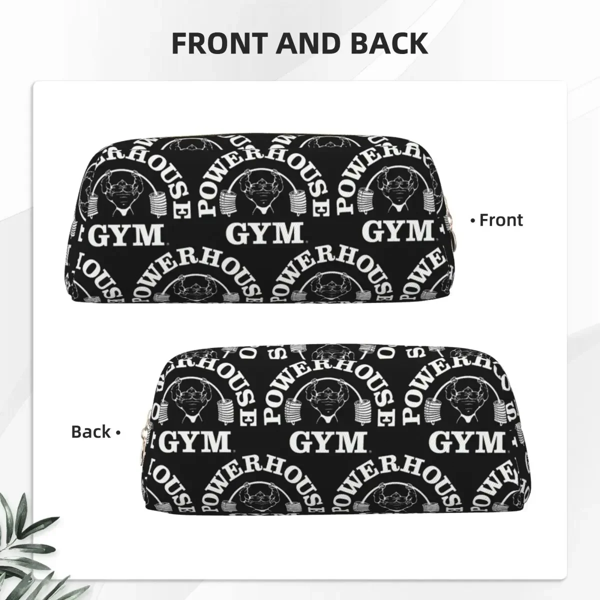 Powerhouse Gym Fitness Building Muscle Pencil Case Pencil Pouch Cylinder Pen Box Pencil Bag for Boy Girl Stationery Supplies
