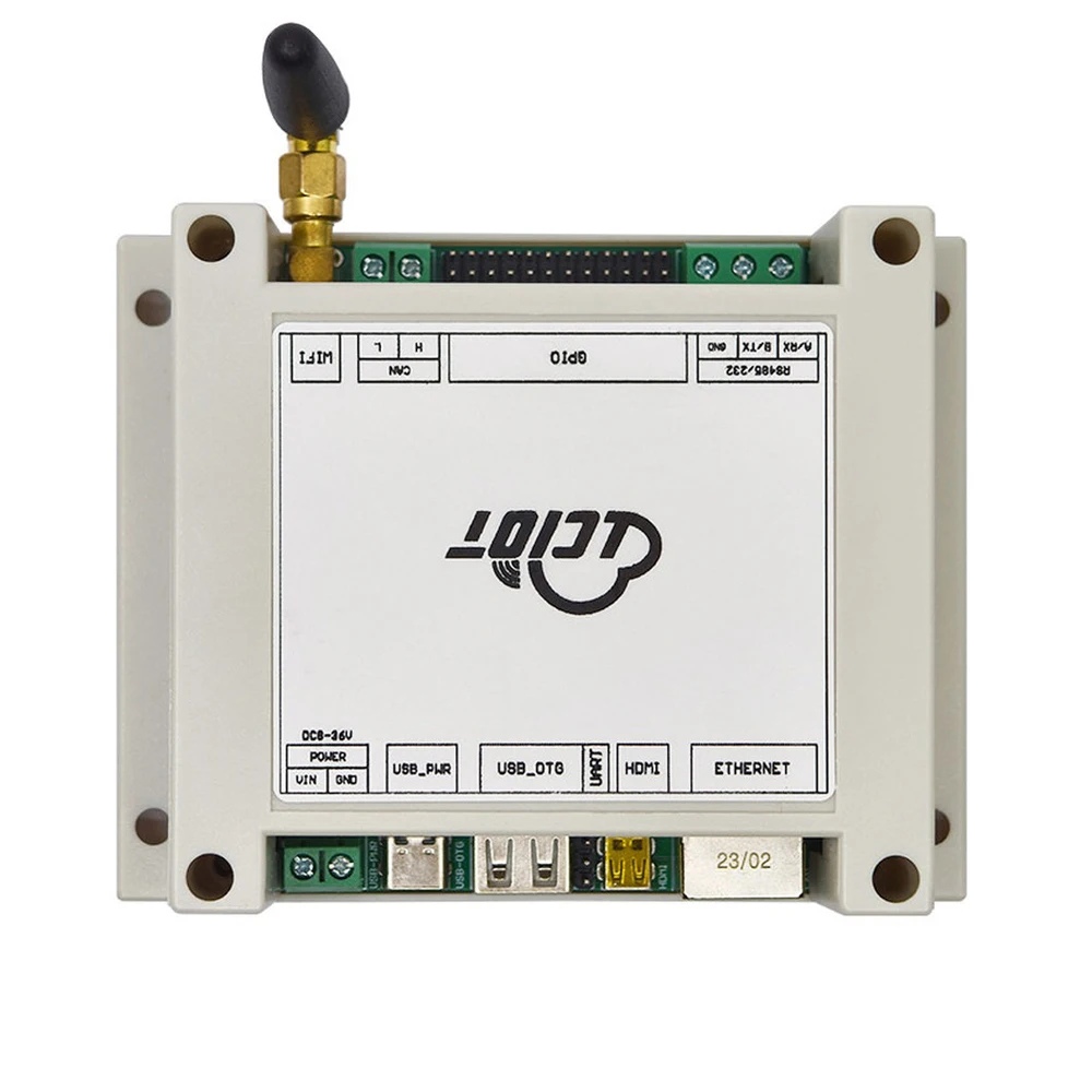 RK3328 Industrial Edge Computing Box Gigabit Ethernet 2.4G/5.8G WiFi CAN Bus RS485/RS232 DC8-36V Industrial Controller Box