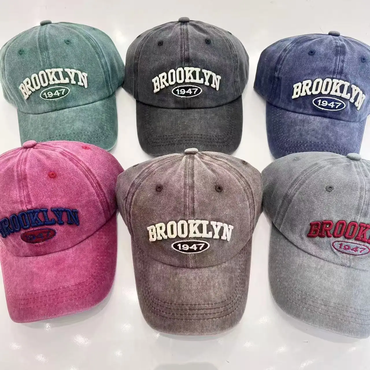 Topi Baseball Bordir Katun Brooklyn Baru, Topi Pria dan Wanita Versi Korea, Topi Kepribadian Hip-Hop