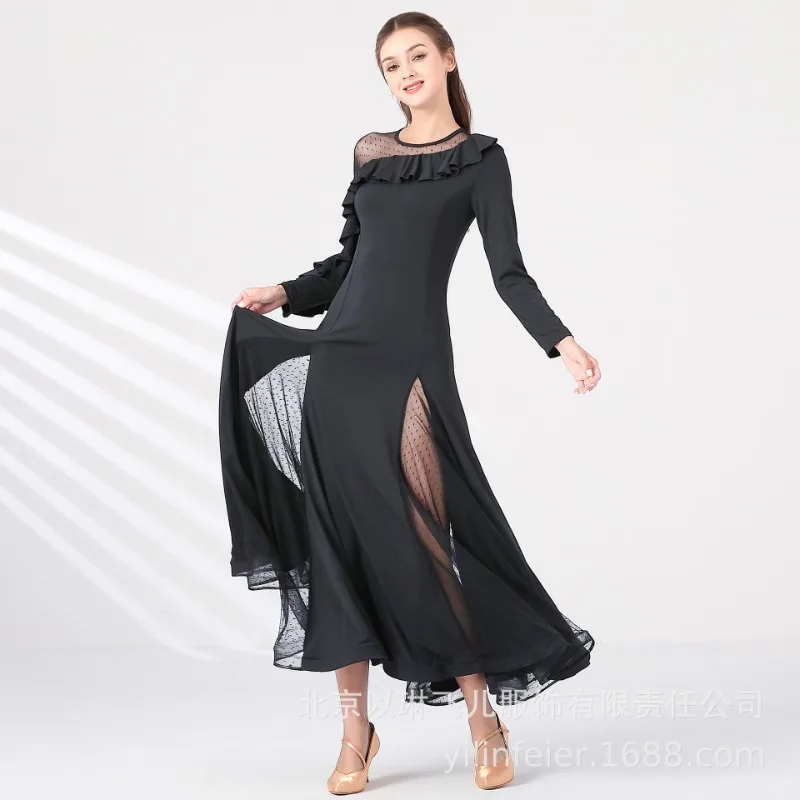 Aangepaste Nieuwe volwassen moderne dans jurk MY873 ballroom dans kostuum wals ballroom danswedstrijd jurken drag queen jurk