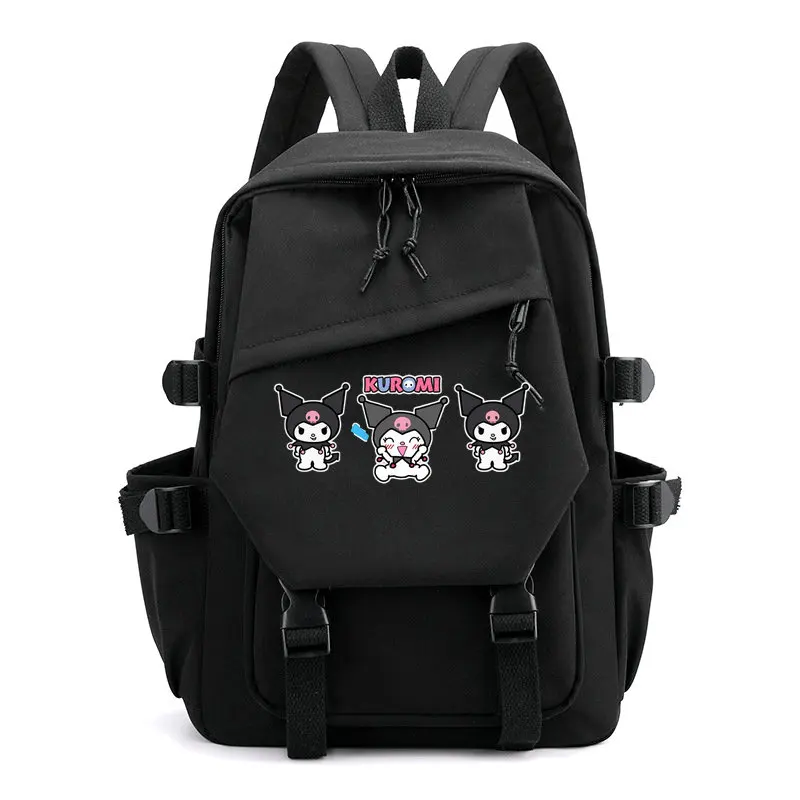 Kuromi Melody-mochila escolar para adolescentes, niños y niñas, morral de viaje para ordenador portátil y estudiantes