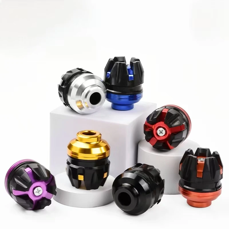 1 คู่ Universal ด้านหน้าถ้วยป้องกันกรอบ Slider Falling Protector สําหรับรถจักรยานยนต์สกู๊ตเตอร์ E-Bike อลูมิเนียมและ ABS