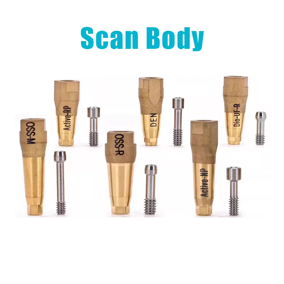 10Pcs Set Dental Scan Body Titanium PEEK Intraoral Scanner Body For Osstem Dentium ITI Nobel Bego Adin Digital Lab CAD CAM Tool