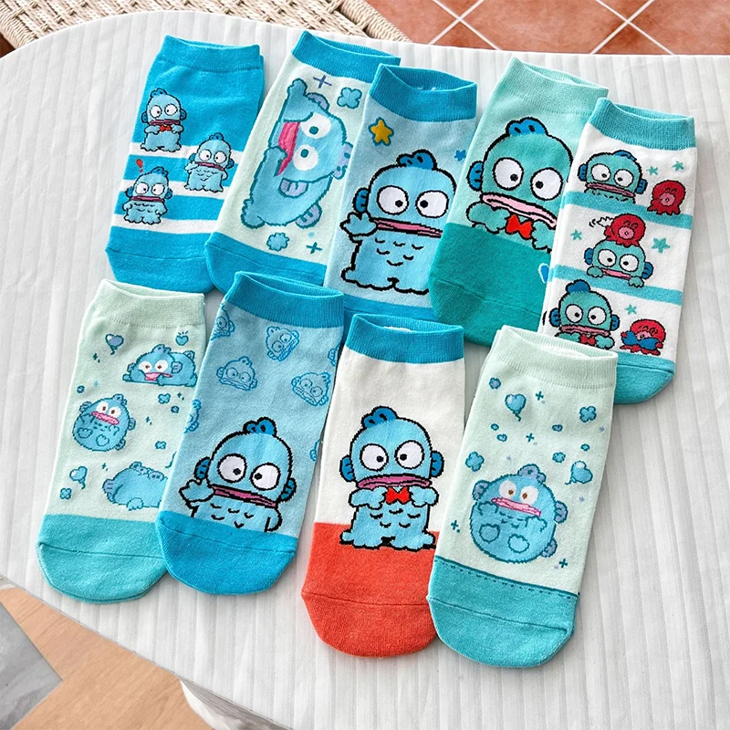 

1 Pairs Sanrio Ugly Fish Socks Boy's Socks Cartoon Spring Autumn Short sock Cotton Cute women Socks gift