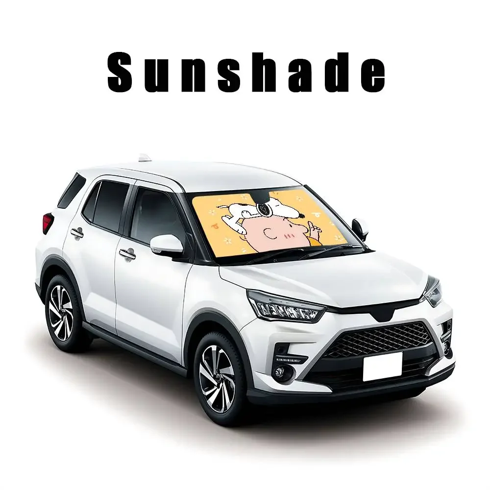 Kawaii S-sNooPyS Klassischer, stilvoller und trendiger Windschutzscheiben-Sonnenschutz, Auto-Windschutzscheibenabdeckung, Auto-Sonnenschutzvorhang, Auto-Sonnenschutz – Detail 8
