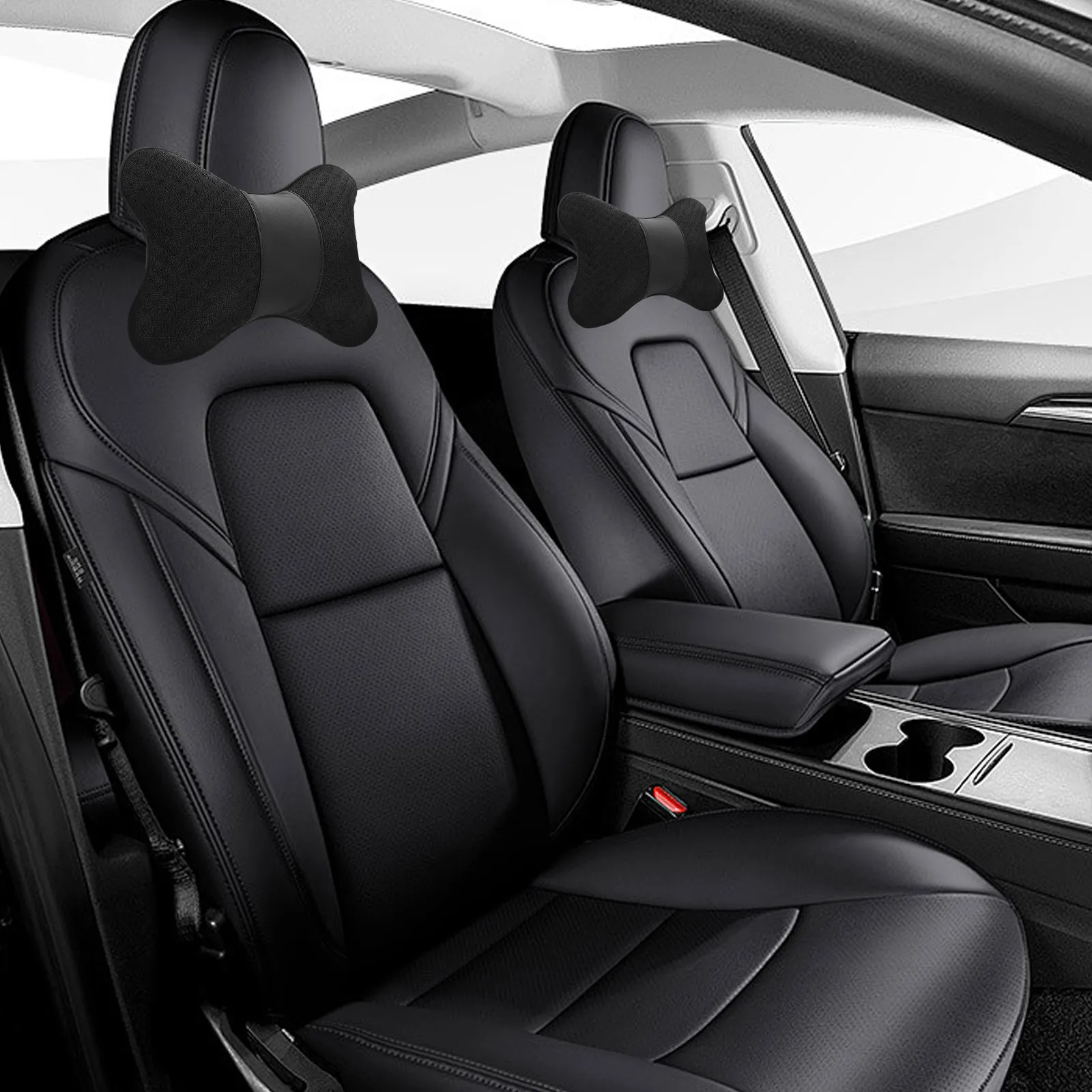 

Car Headrest Neck Pillow Summer Ice Comfortable Durable Universal Breathable Easy Clean Neck Support Driving