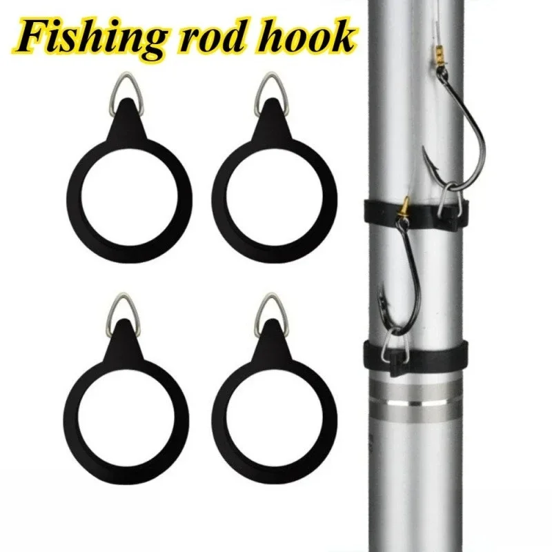 4/6pcs Hook Holders Fishing Rods, Bait Holders, Hook Rings, Fishing Rod Accessories Fishing, Suitable Fishing Hooks